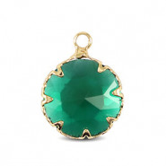 Hanger van Crystal Glass 13mm Classic green-gold